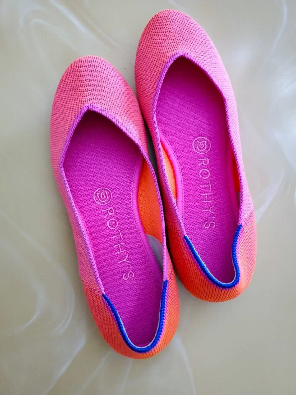 Rothy’s The Flat Tropical Pink Limited Edition Women’s Slip On Flats Size 6.5 - Picture 4 of 13